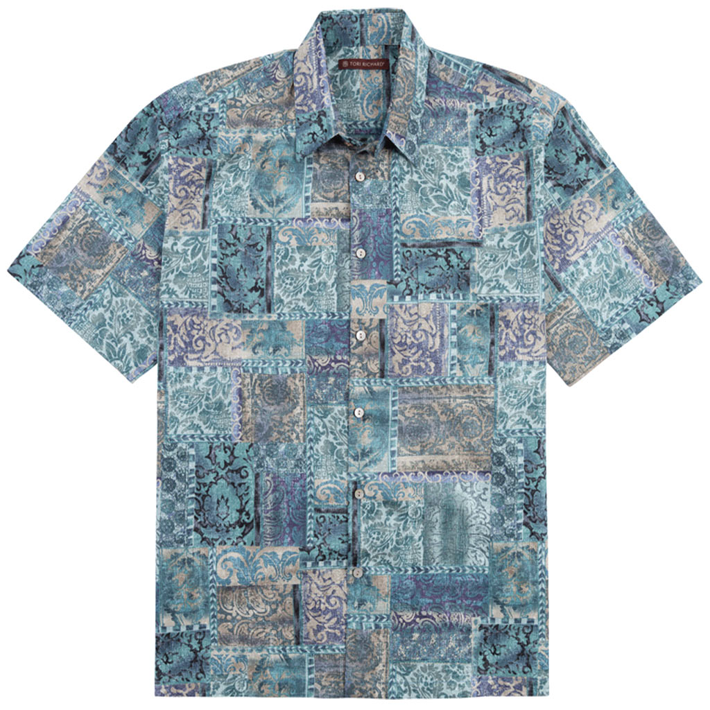 Men's Tori Richard Cotton Lawn Relaxed Fit Short Sleeve Shirt, Maharaja