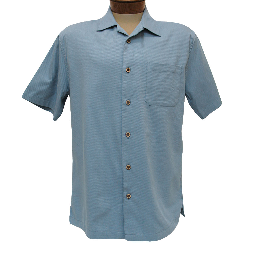 Men's F/X Fusion Short Sleeve Cotton Blend Camp Shirt, #802 Infinity ...
