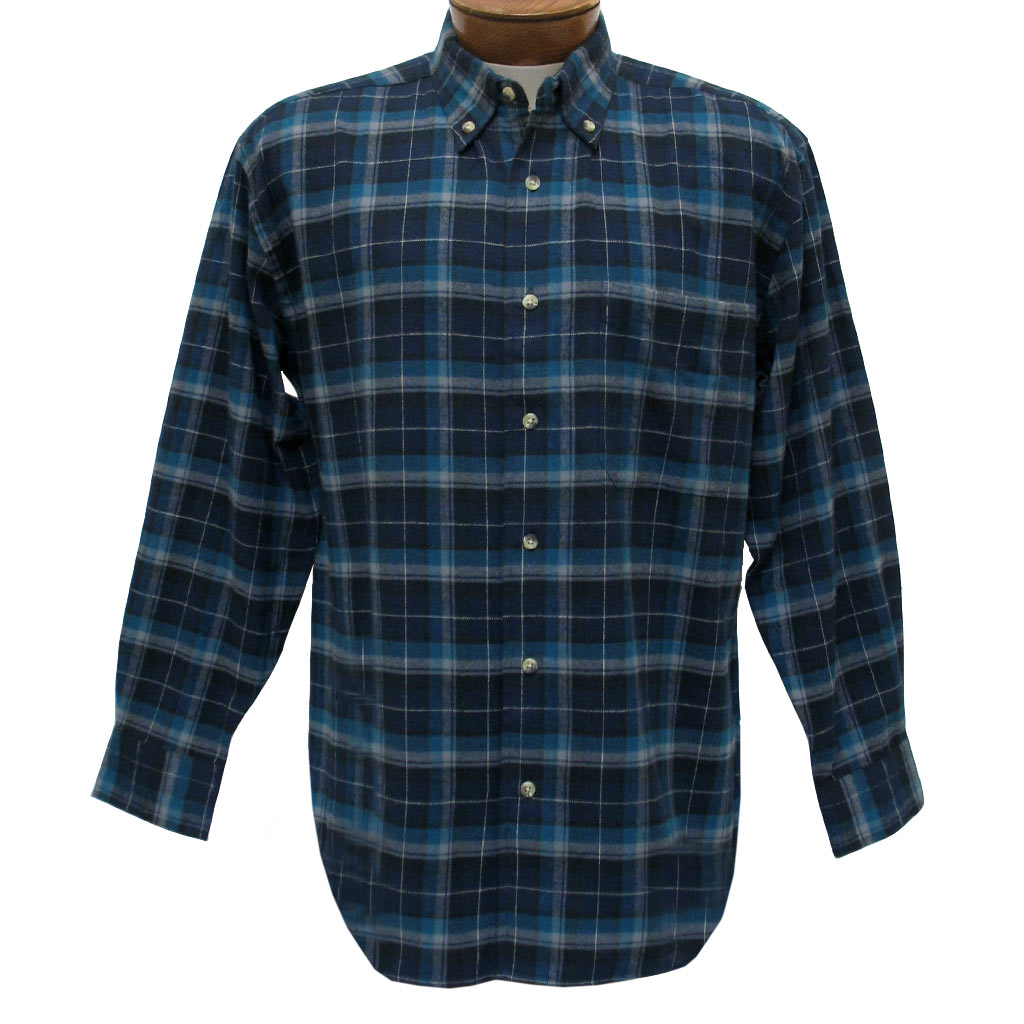 Men's Woodland Trail By Palmland Long Sleeve 100% Cotton Plaid Flannel ...