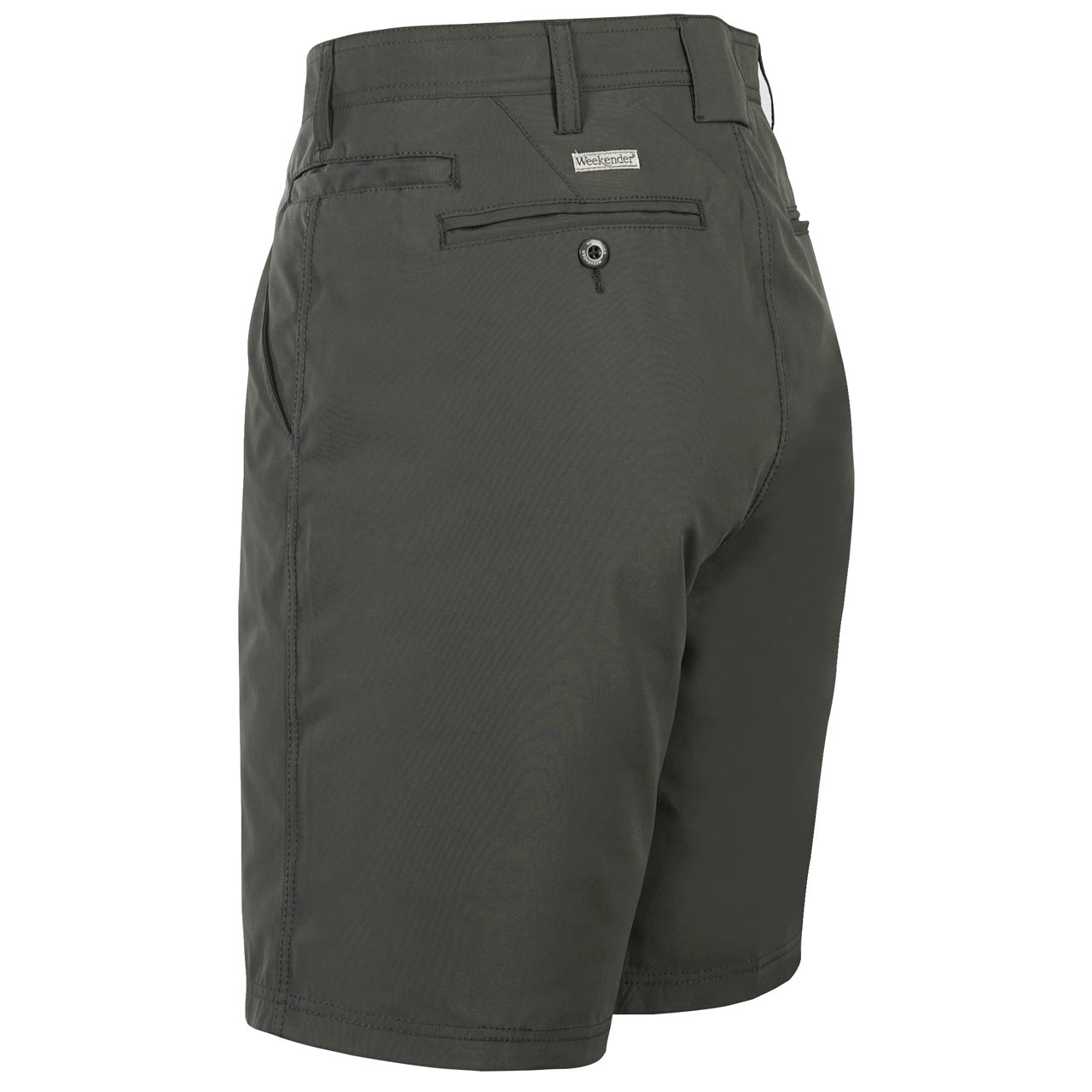 Men's Weekender Flat Front Travel Stretch Technology Shorts, Sandalwood #M039450-660, Porpoise Grey
