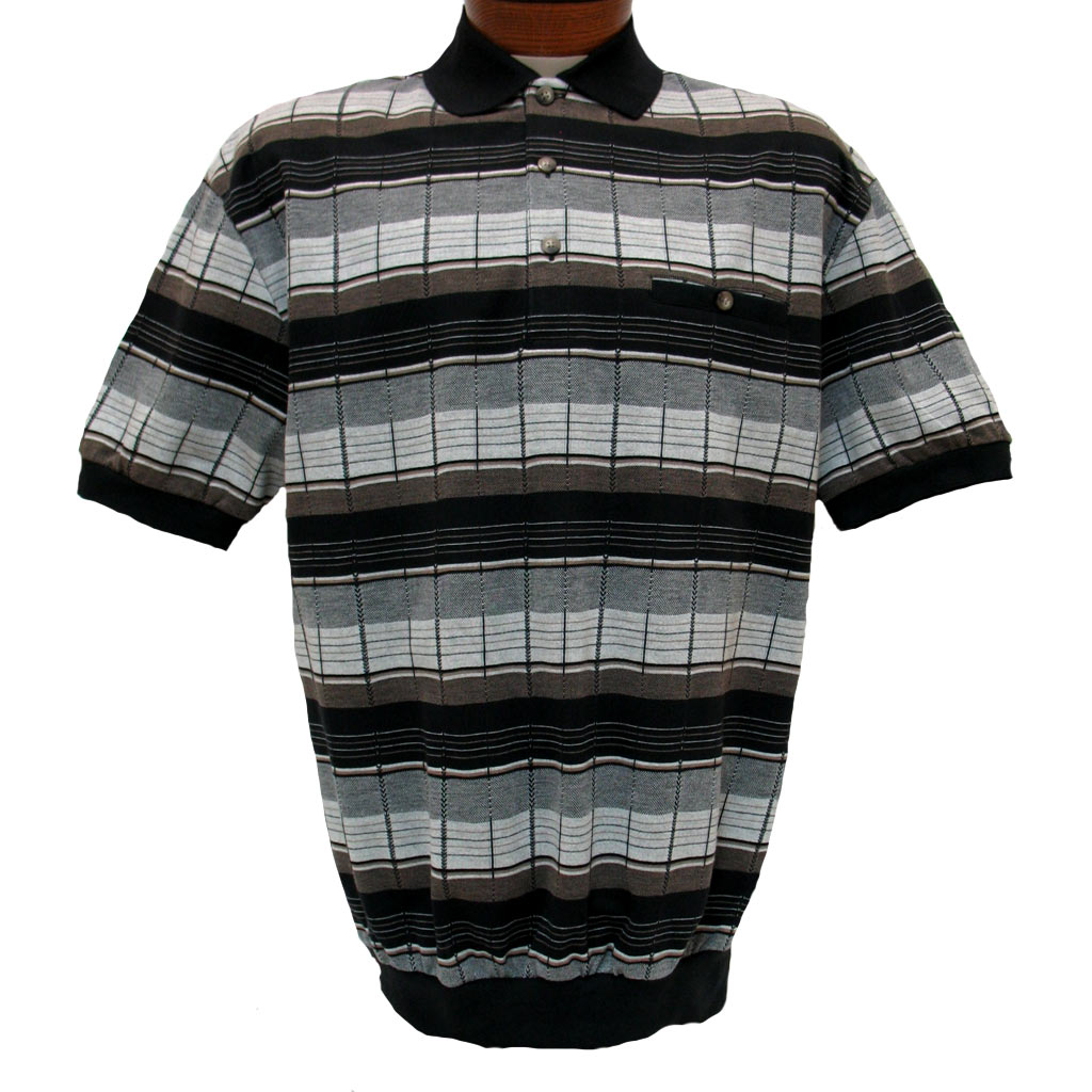 Men's LD Sport By Palmland Short Sleeve Banded Bottom Knit Shirt #6090 ...