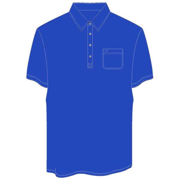 Men's Merola Short Sleeve Hard Collar Knit Golf Shirt Royal