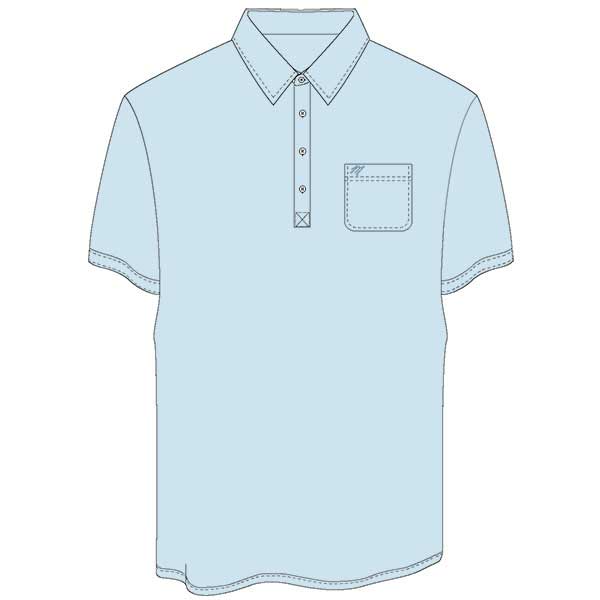 Men's Merola Short Sleeve Hard Collar Knit Golf Shirt Sky Blue